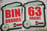 Std Wheelie Bin Labels (a set of 2 x A3)